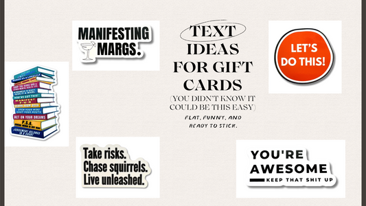 examples of stickers that can be used instead of long text message in cards or gift cards