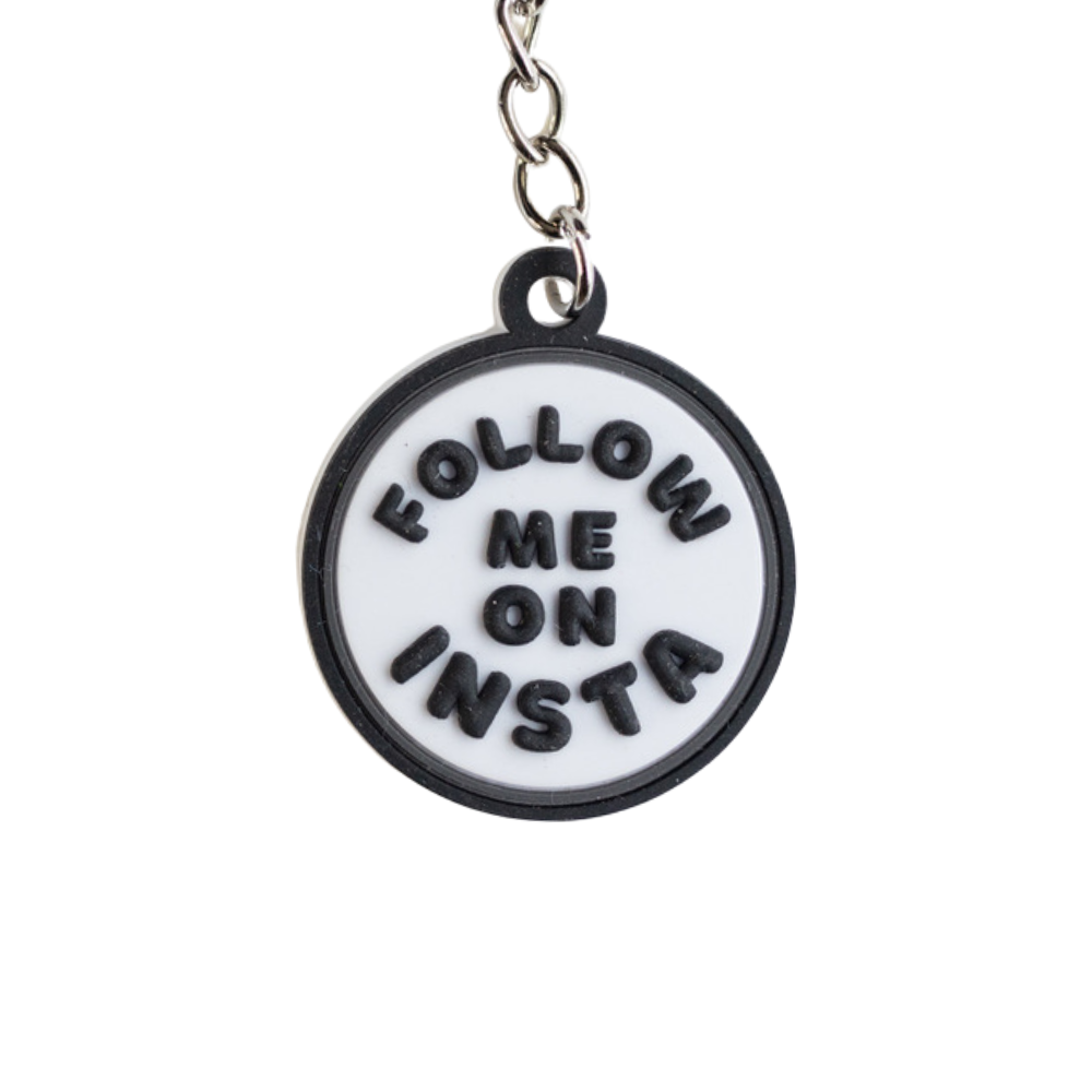 Follow Me On Insta 3-D Lightweight Flexible Keychain