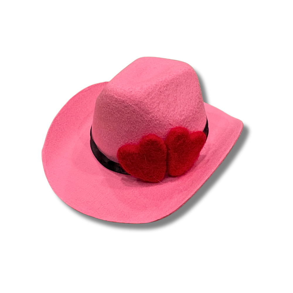 Cutest Dog Cowboy Hats | Pink with Flowers - 2 Sizes