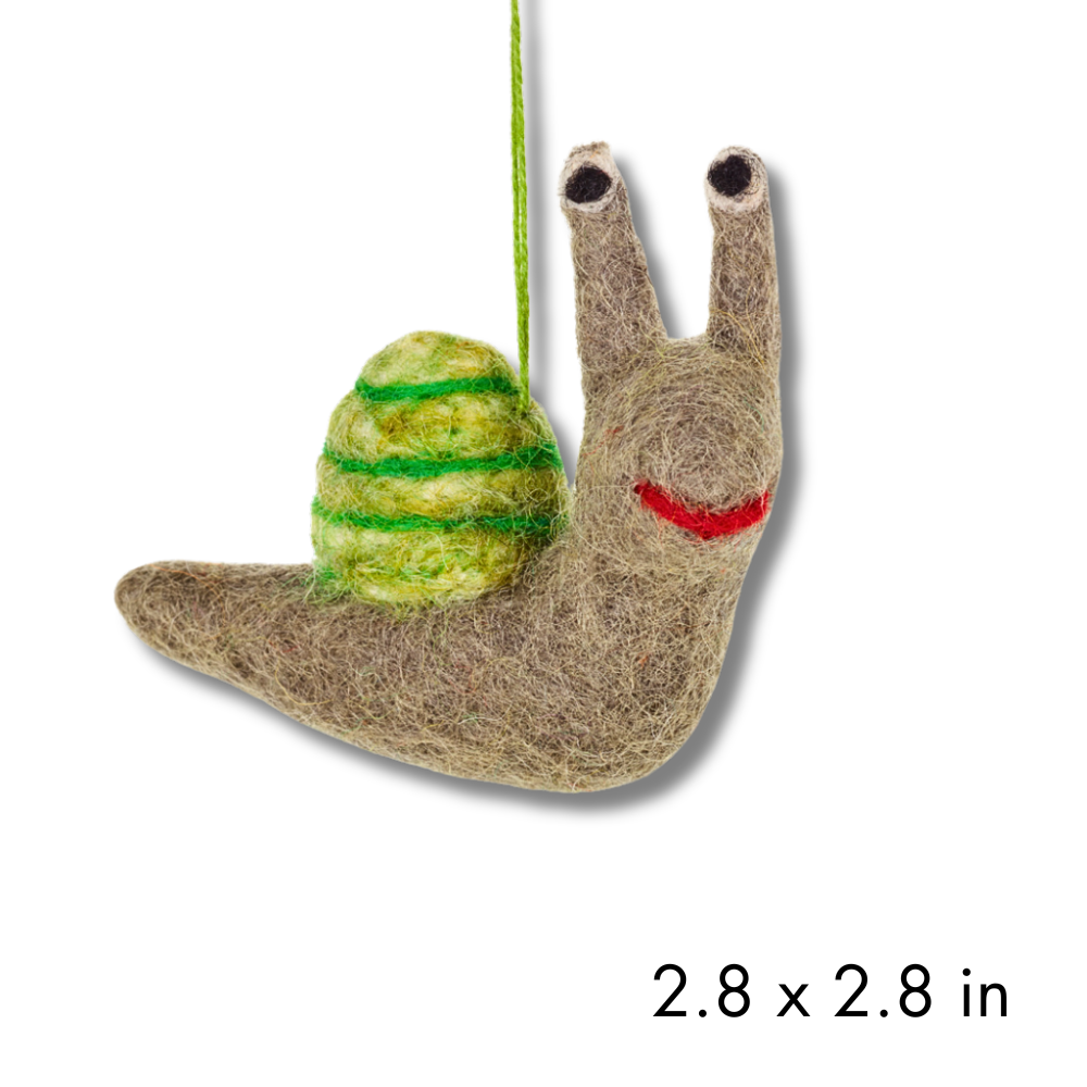 Felt Snail Ornament | Tis the Season for Snail Decor