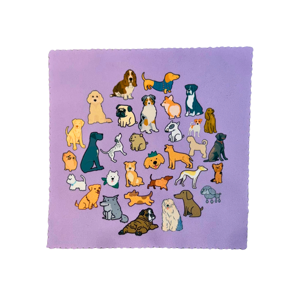 Dog Breed Collage Lens Cloth | Funny Screen Cleaner