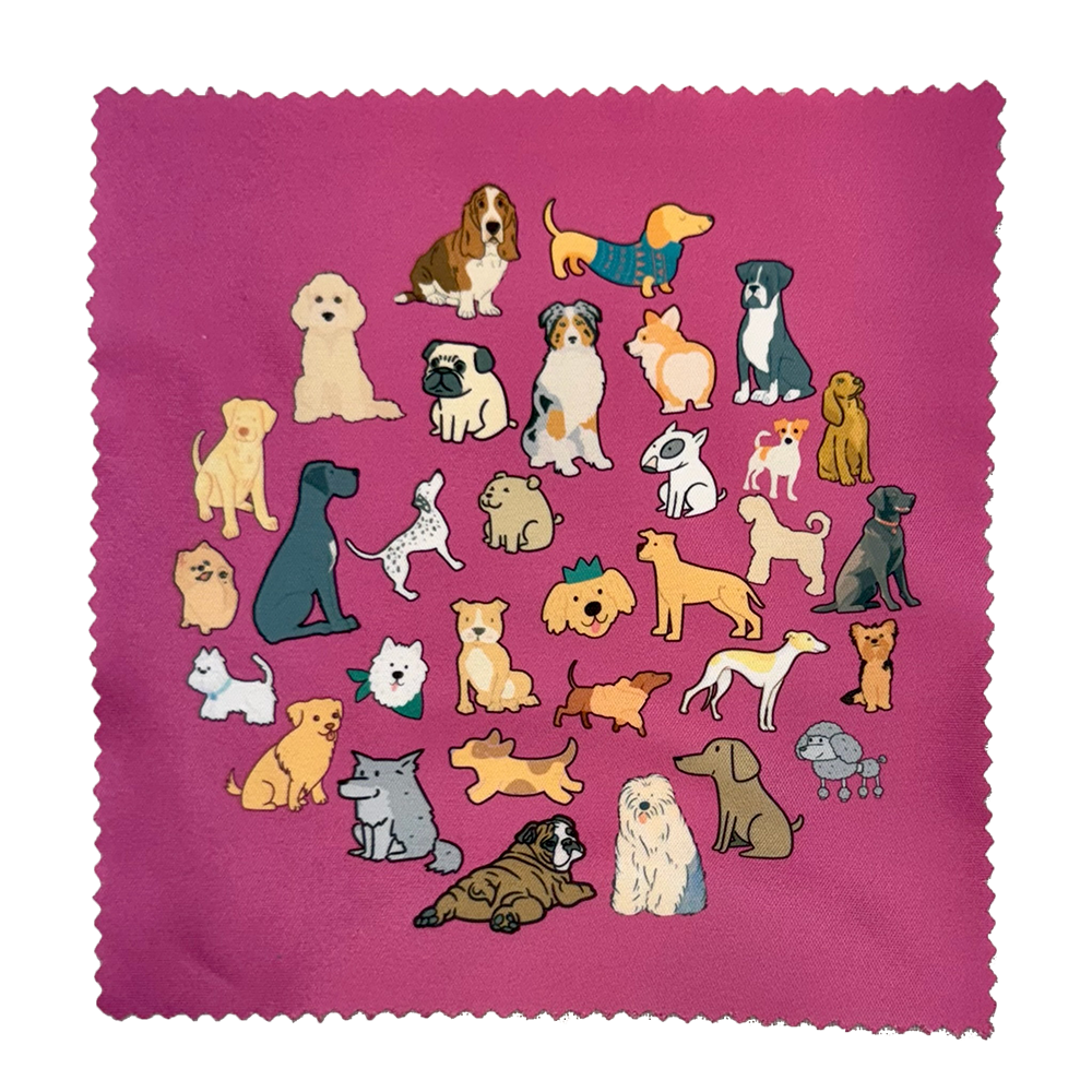 Dog Breed Collage Lens Cloth | Funny Screen Cleaner