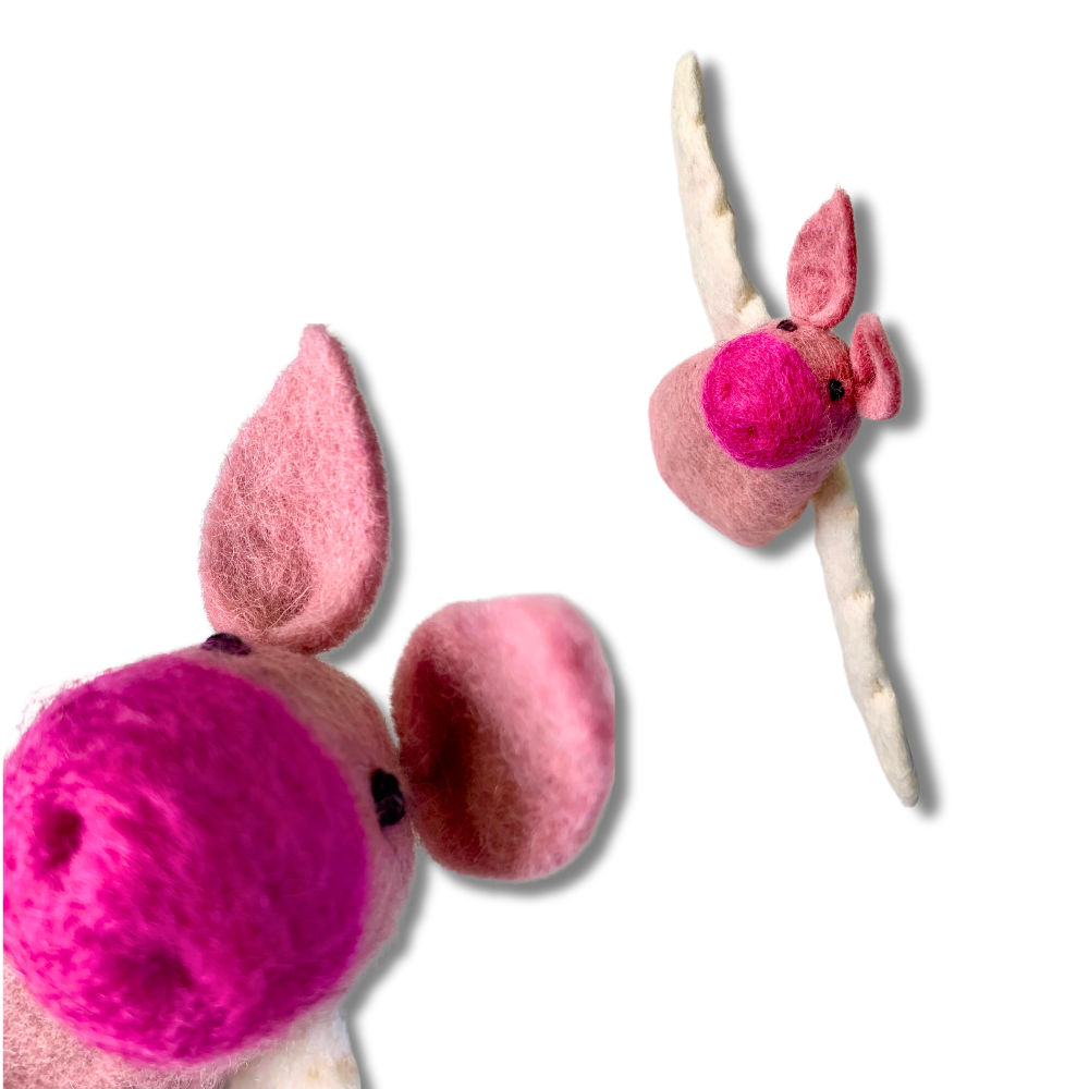 Flying Pig Tree Topper | Felt Pig Topper Christmas Tree