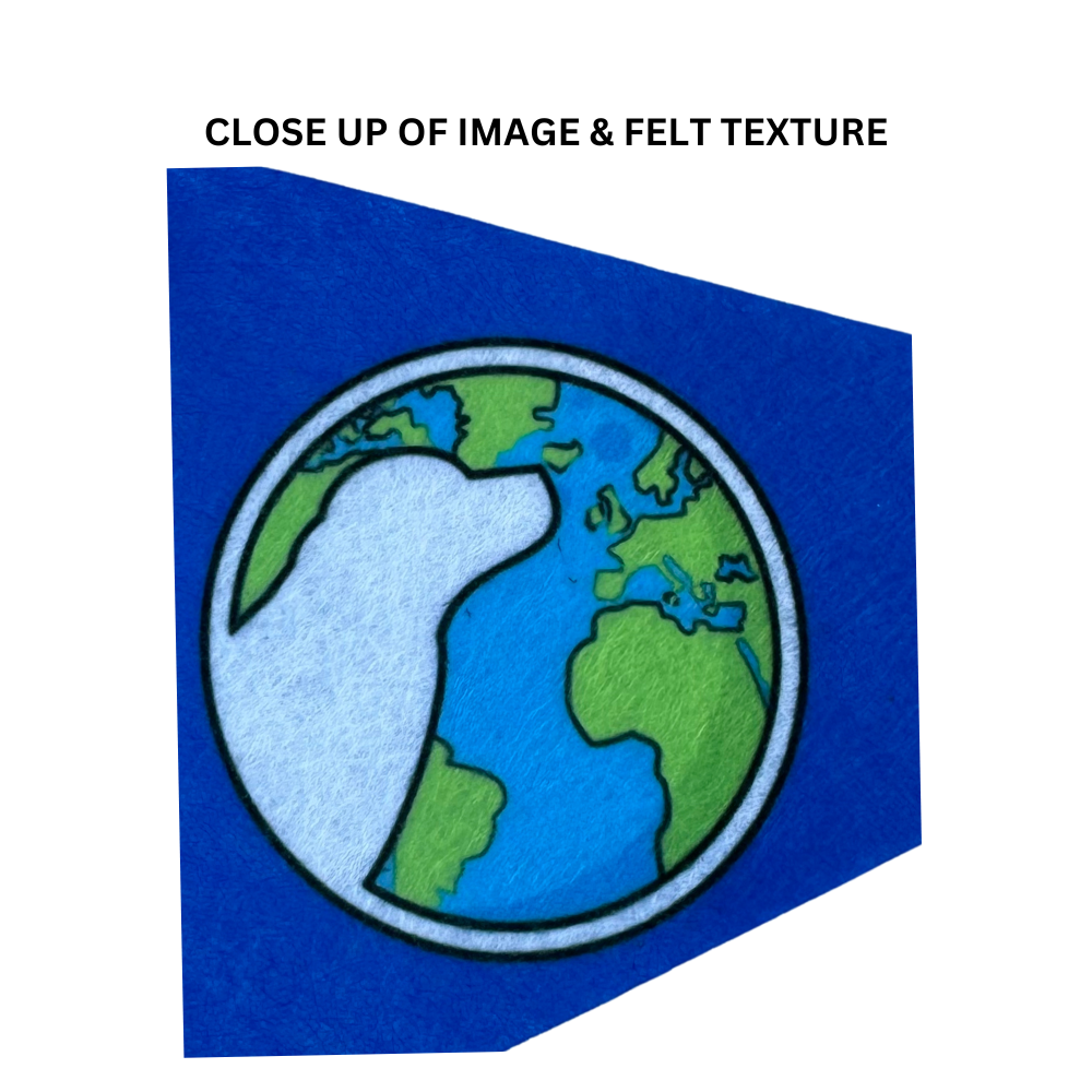 Felt Pennant Wall Decor - Funny Dog "World Peace"