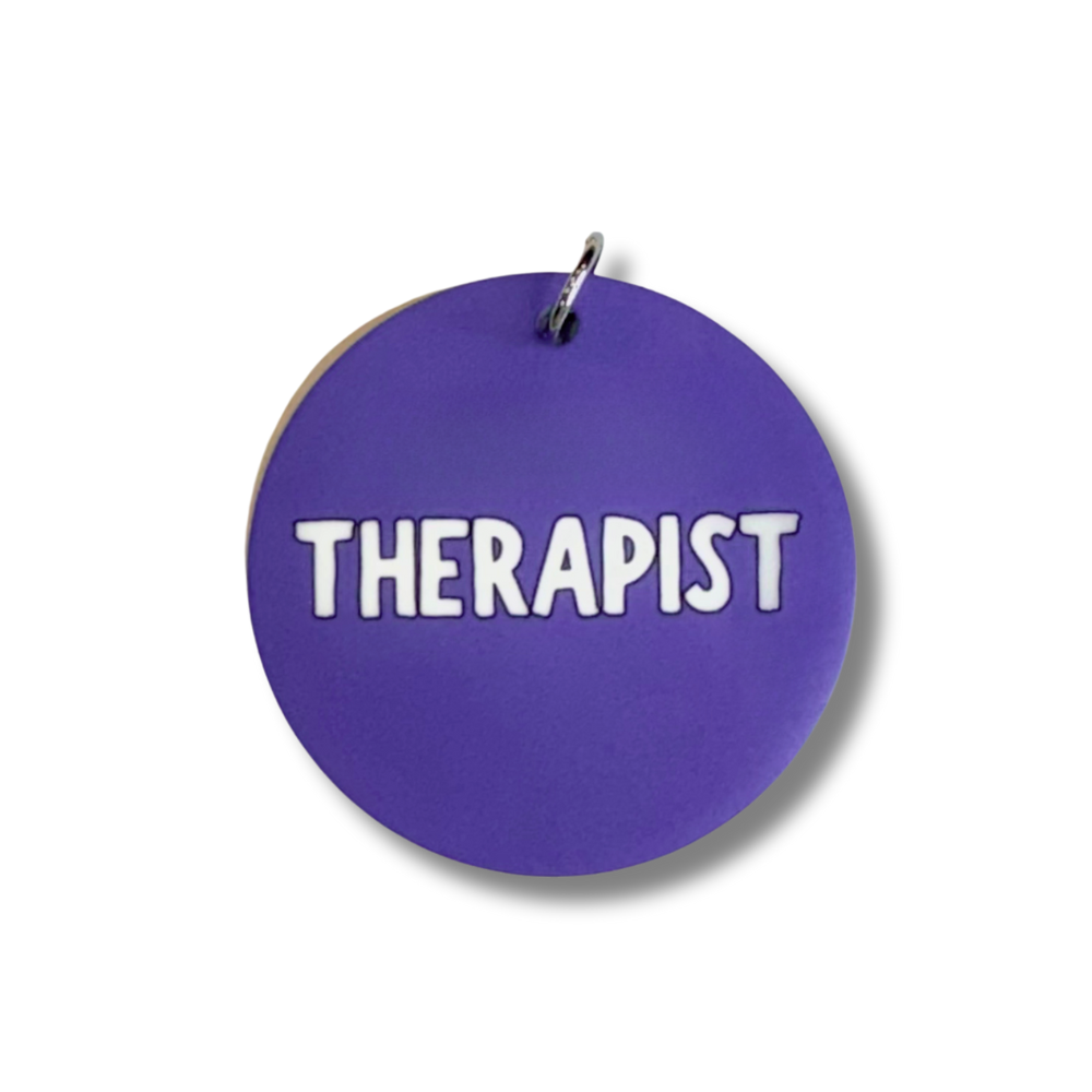 Dog "Therapist" Collar Charm | Double-Sided Acrylic