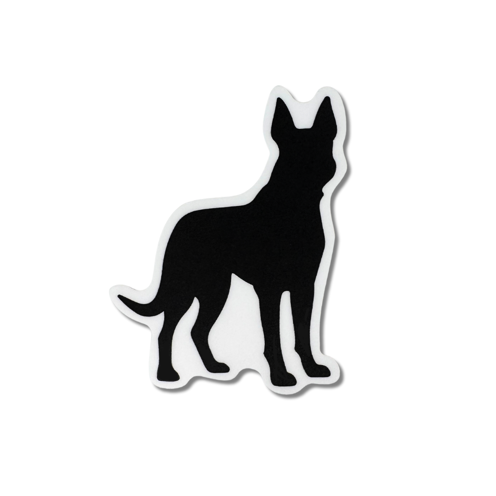 Maligator sticker: Silhouette of Belgian Malinois dog