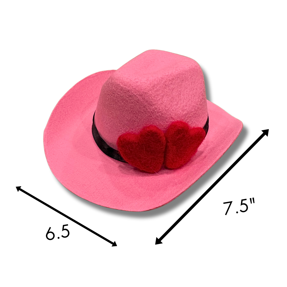 Cutest Dog Cowboy Hats | Pink with Flowers - 2 Sizes