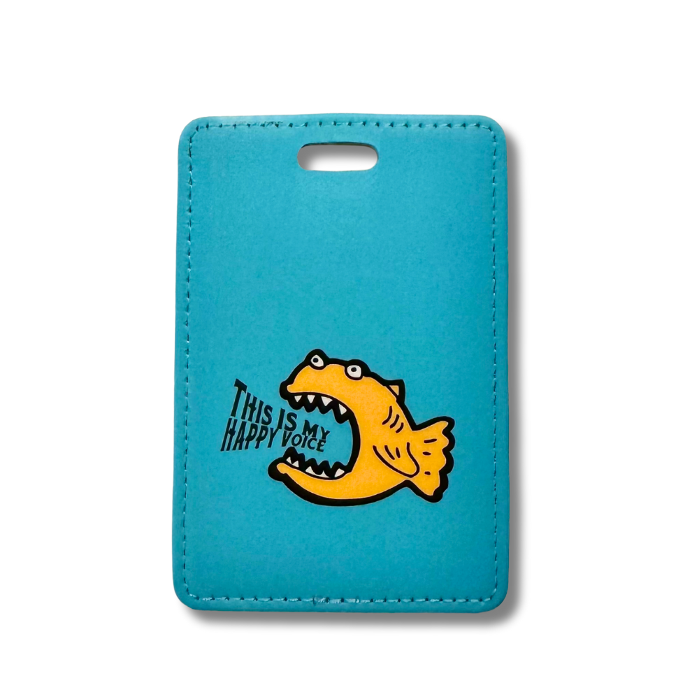 Grumpy Fish Luggage Tag | This is My Happy Voice