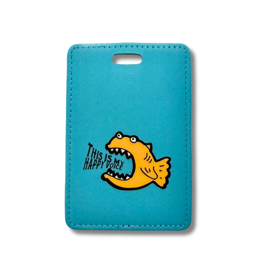 Grumpy Fish Luggage Tag | This is My Happy Voice
