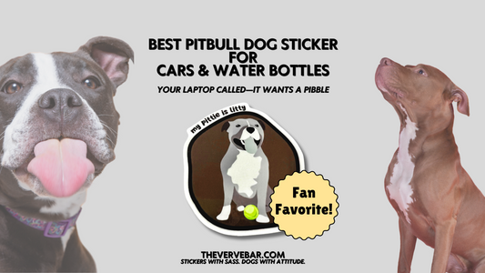 Pitbull sticker banner with two pit bulls, “Best Pitbull Dog Sticker” headline, and “Fan Favorite” badge.  Let me know if you’d like a Pinterest-specific one too.