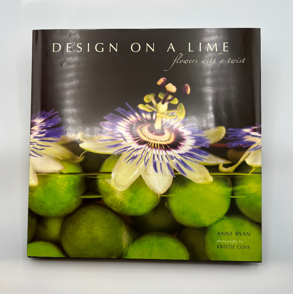 Floral Gift Book with Limes and Passionflower on Cover; gift idea for flower lover