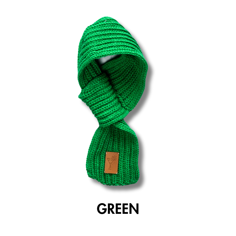 green dog scarf for small breeds