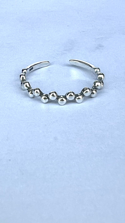 Silver Delicate Stacking Adjustable Ring