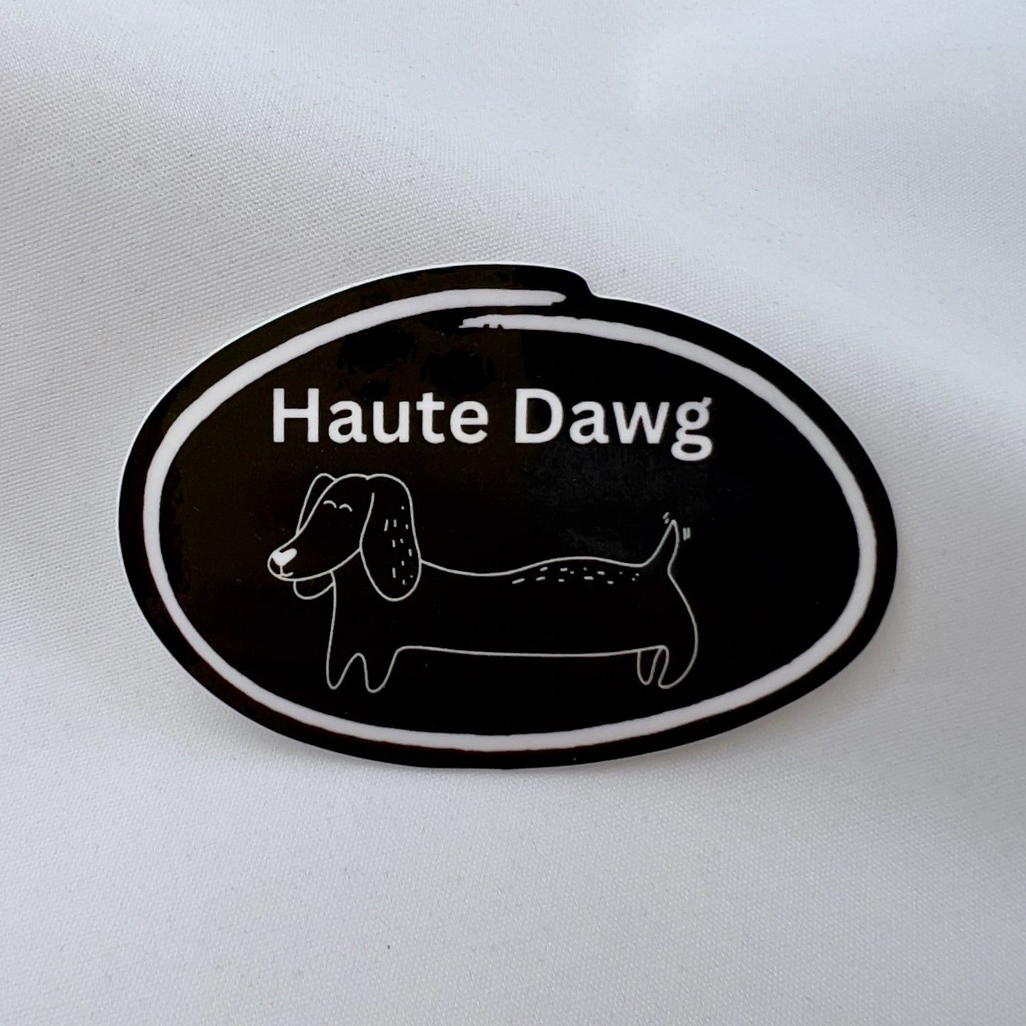 Weiner Dog "Haute Dawg" - Sticker