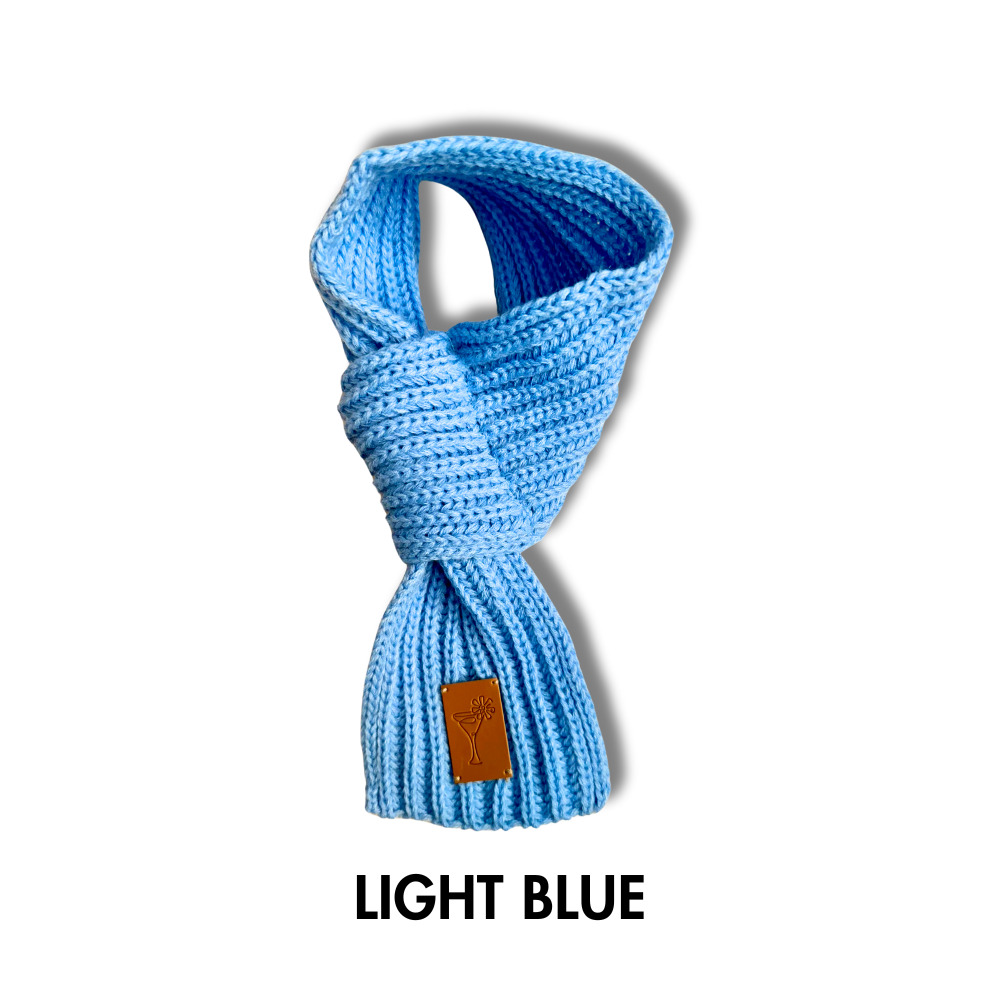 light blue dog scarf for small breeds