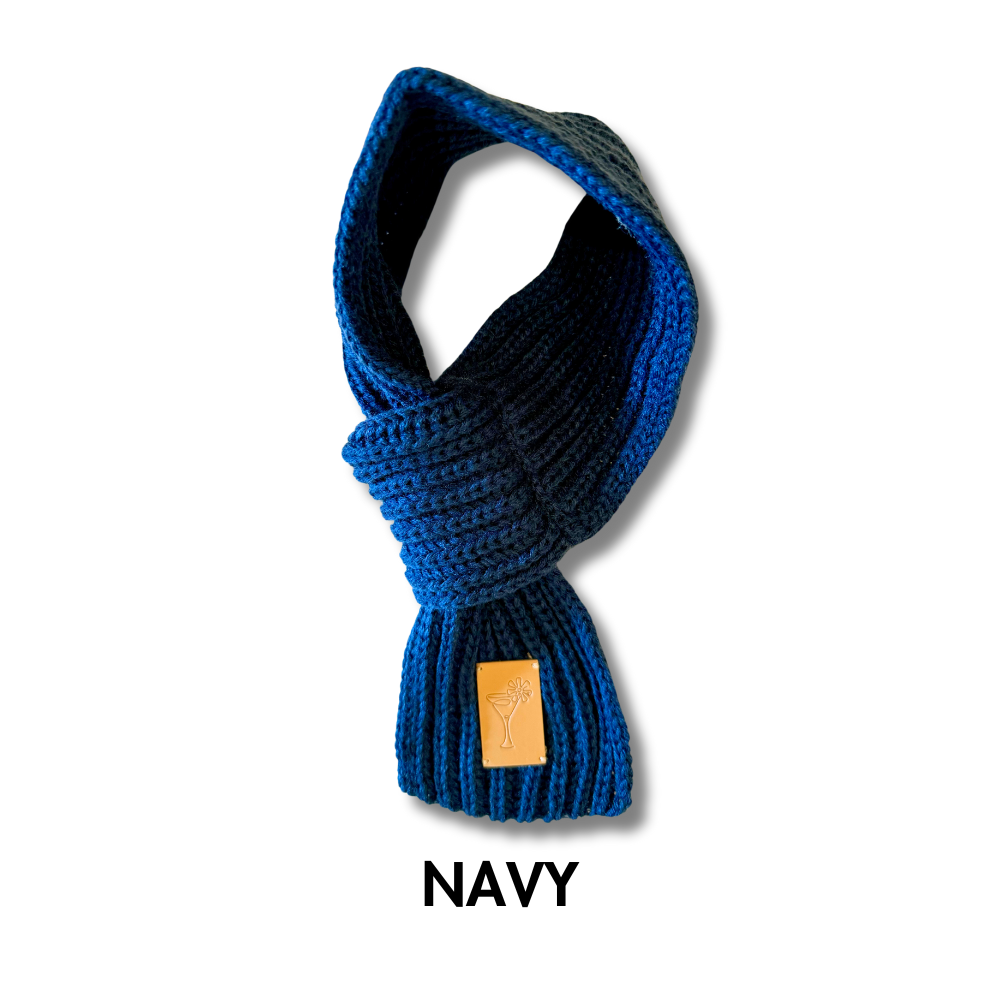 navy dog scarf for small breeds