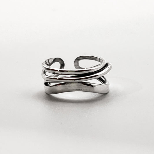 Silver Contemporary Adjustable Ring