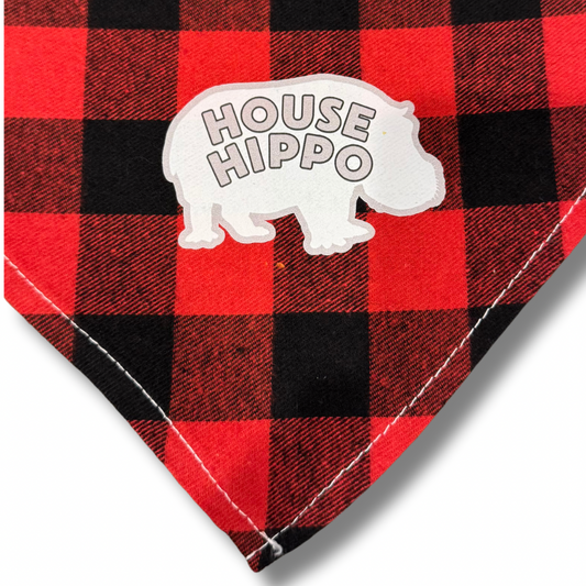 Funny Flannel Dog Bandana | House Hippo