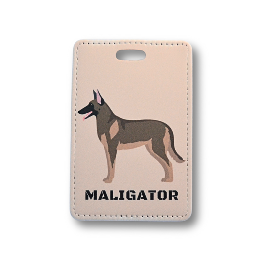 Belgian Malinois Maligator Luggage Tag