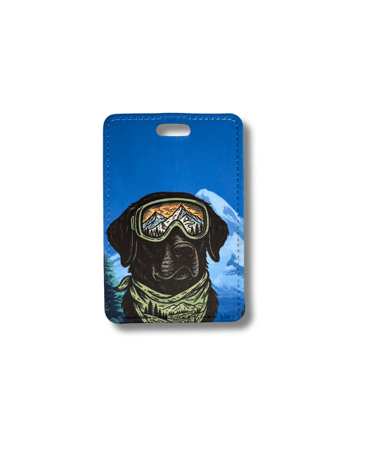 Black Lab Mountain Dog Luggage Tag | Travel Gift
