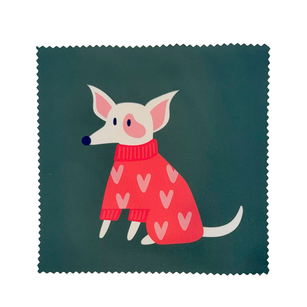 Cute Valentine Dog Lover Gift | Fun Lens Cloths