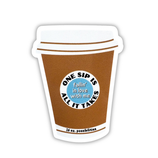 Coffee Sticker for Those Who Love to Dance