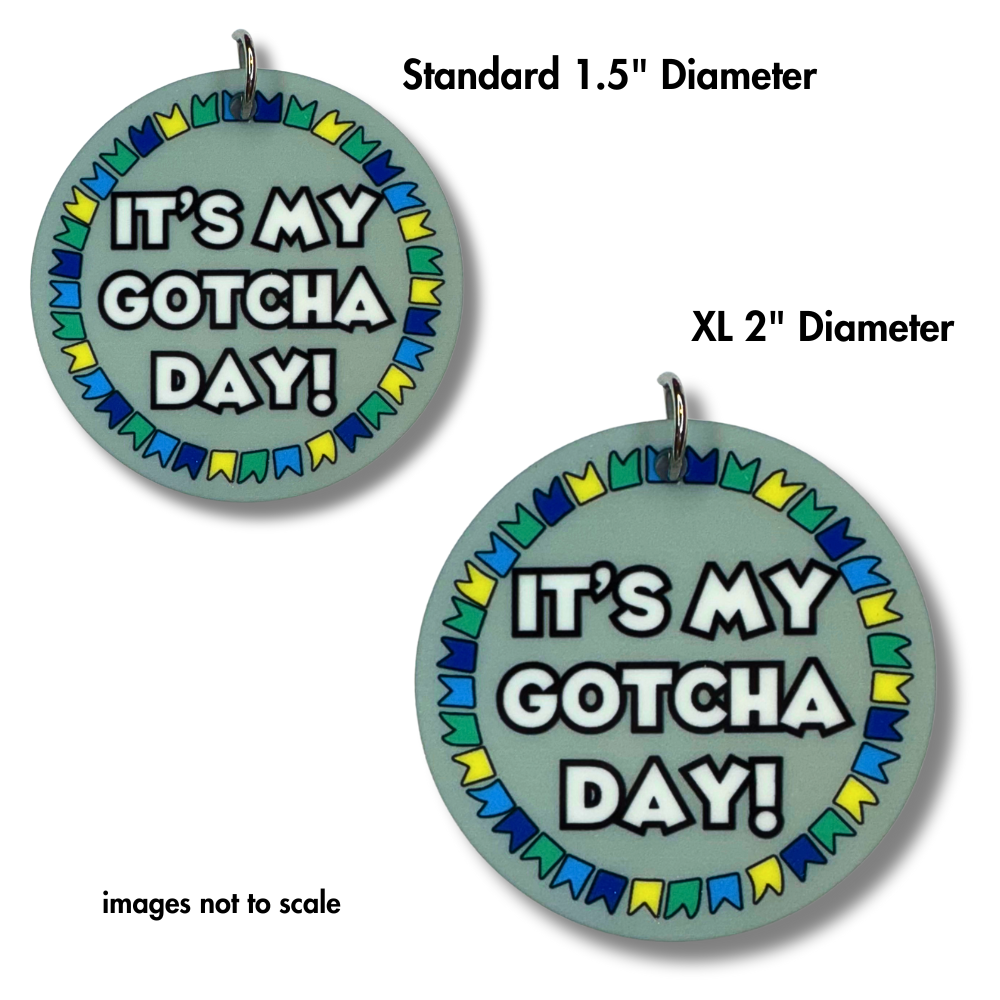 Dog Gotcha Day Collar Charm | Double-Sided Acrylic