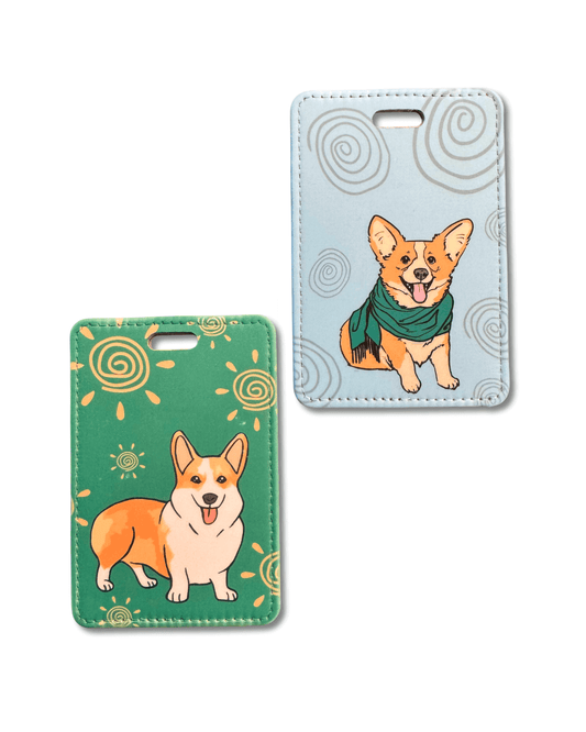 Corgi Luggage Tag | Playful Dog Travel Accessory