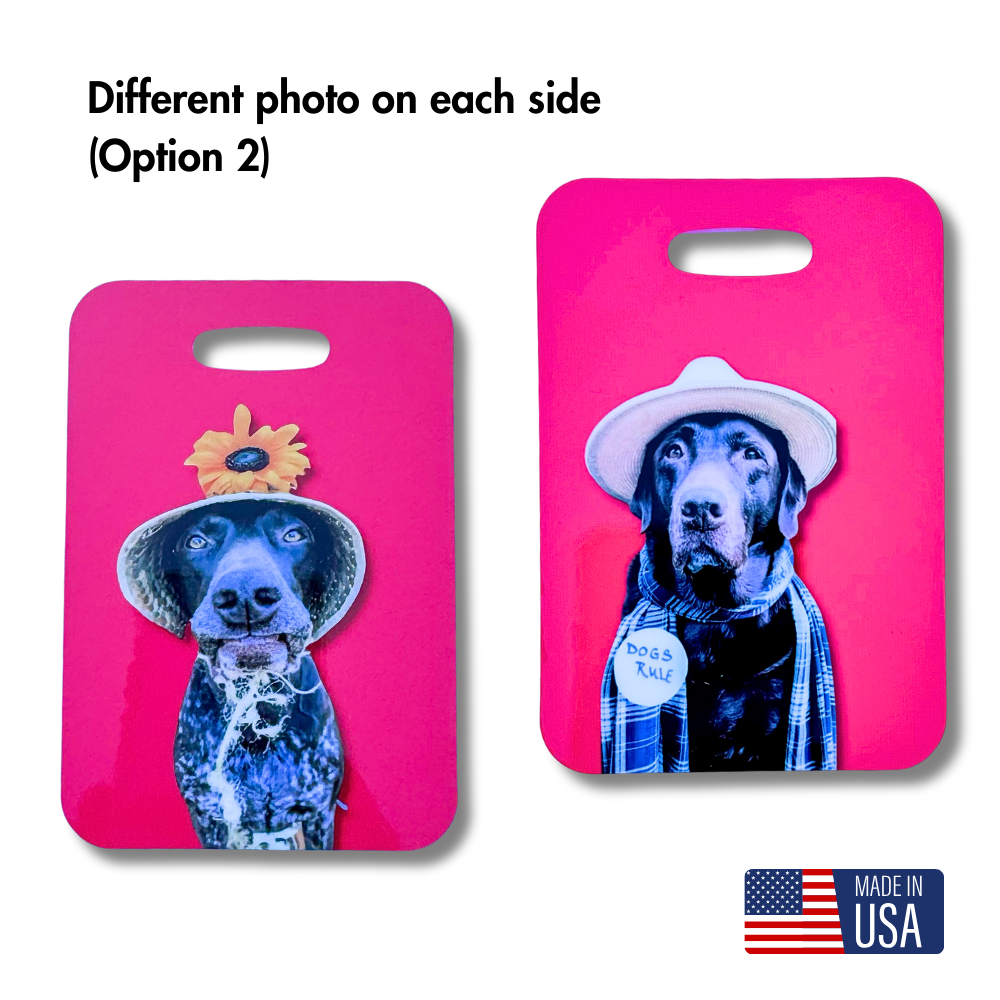 Custom Double-Sided Bag Tag |  Pet Photo Gift