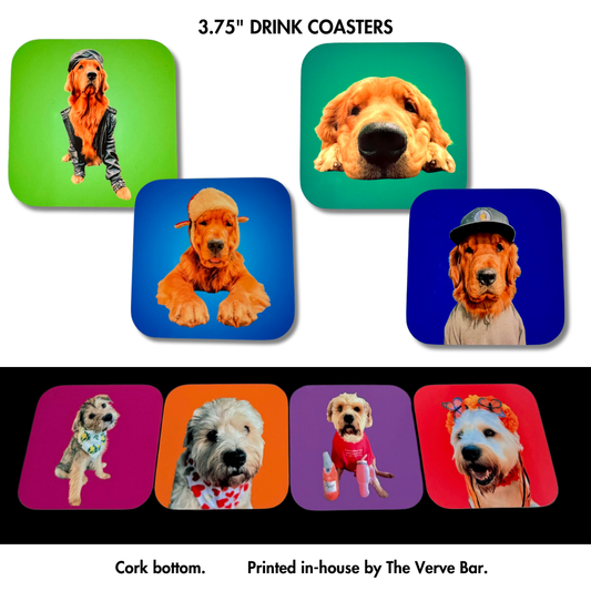 Custom Drink Coasters of Pets | Dog Photo Gifts