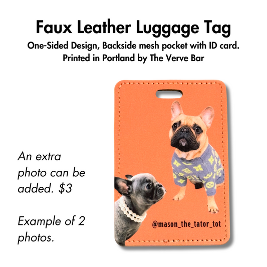 Custom Luggage Tag for Dog Owner | Pet Photo Travel Gift