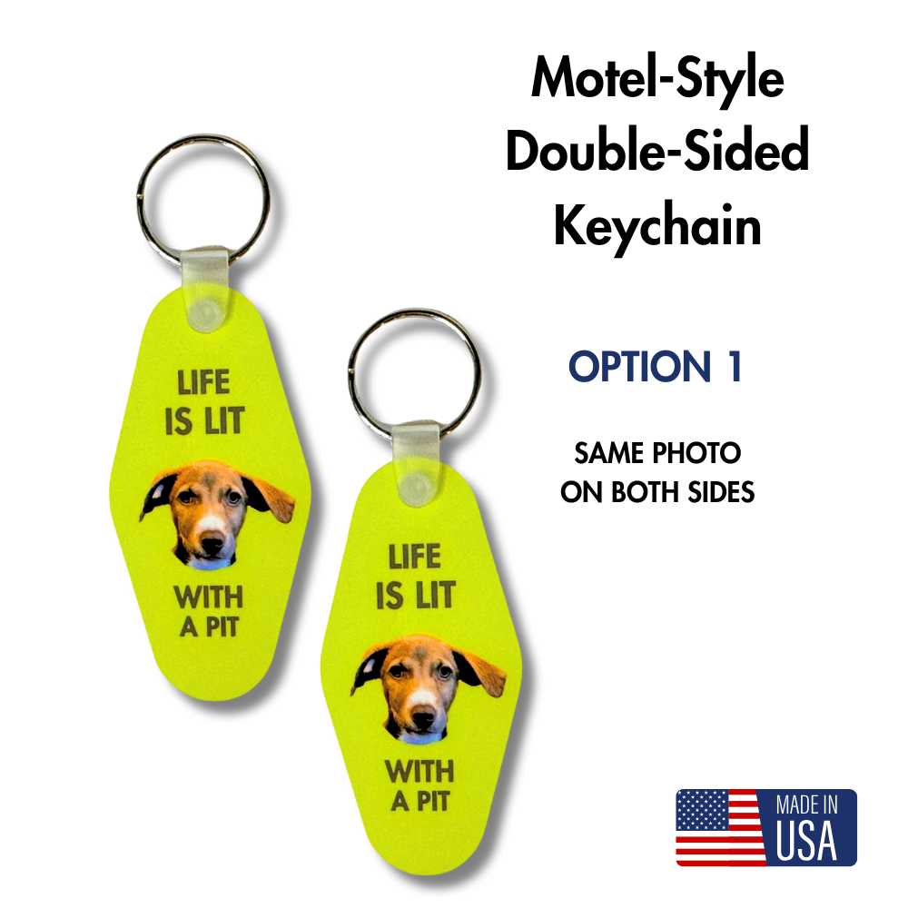 Custom Pet Keychain | Personalized Motel Style Keychain Gift