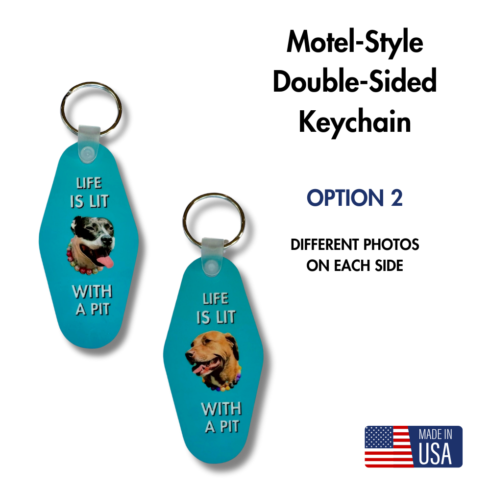 Custom Pet Keychain | Personalized Motel Style Keychain Gift