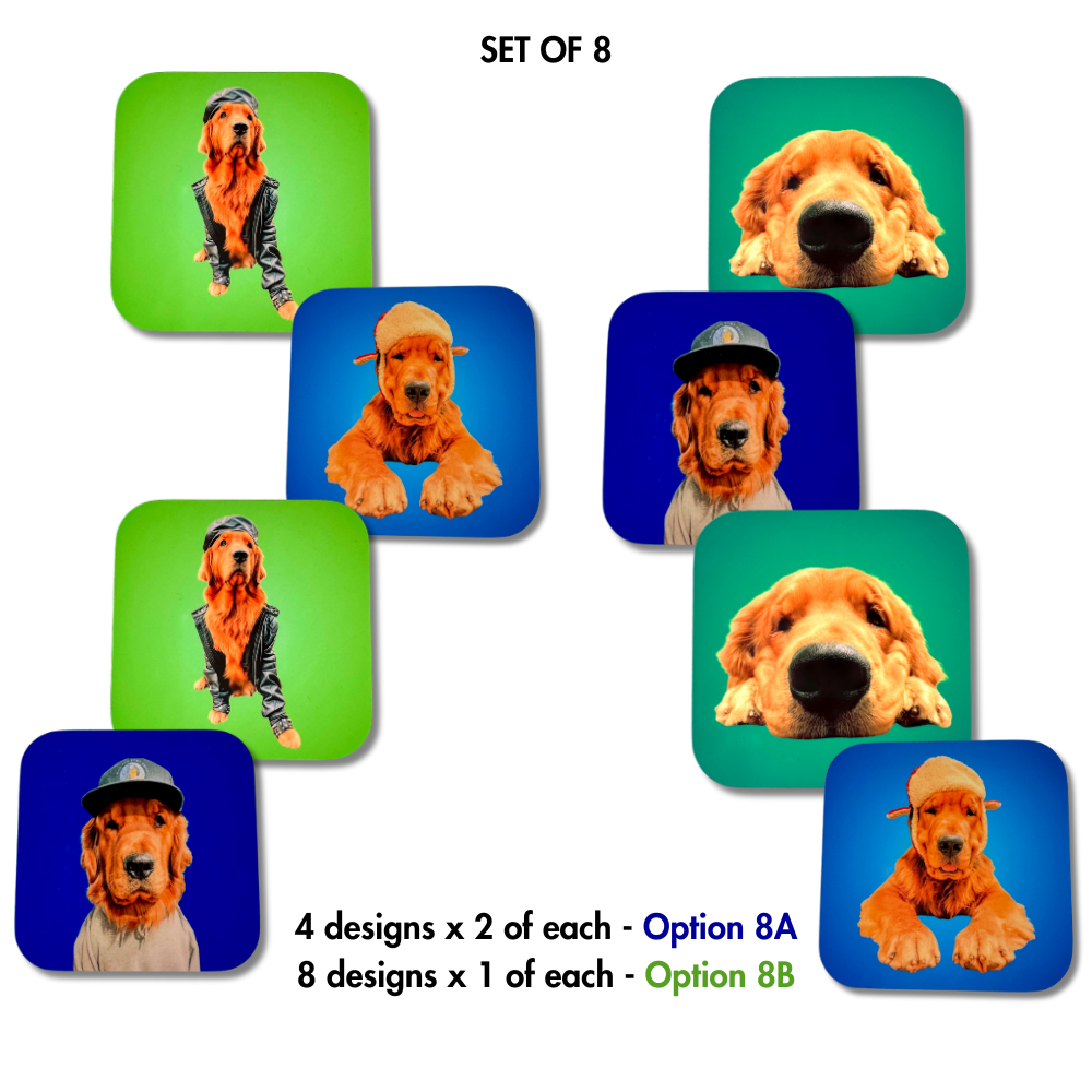 Custom Drink Coasters of Pets | Dog Photo Gifts