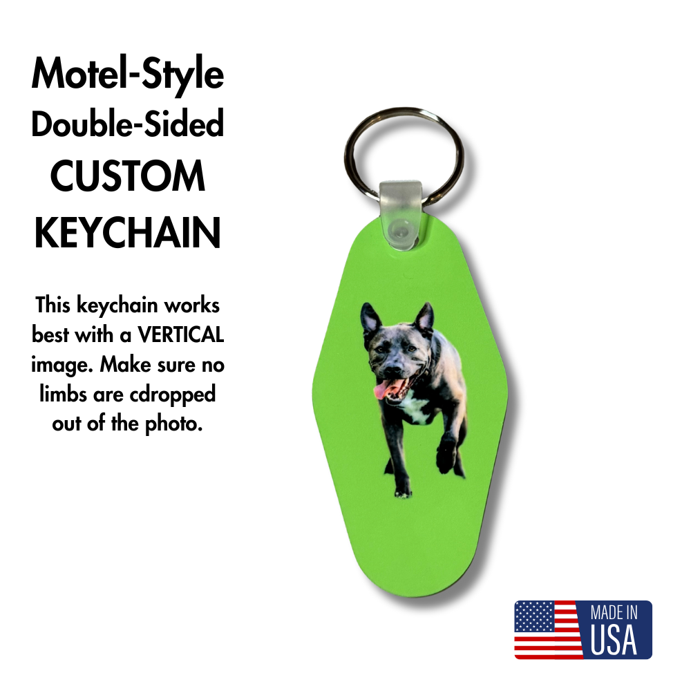 Custom Pet Keychain | Personalized Motel Style Keychain Gift