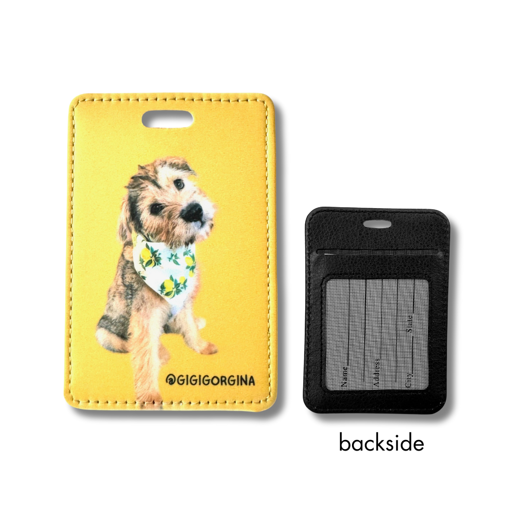 Custom Luggage Tag for Dog Owner | Pet Photo Travel Gift