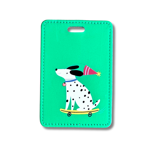 Skating Dog | Dalmatian Travel Accessory Luggage Tag