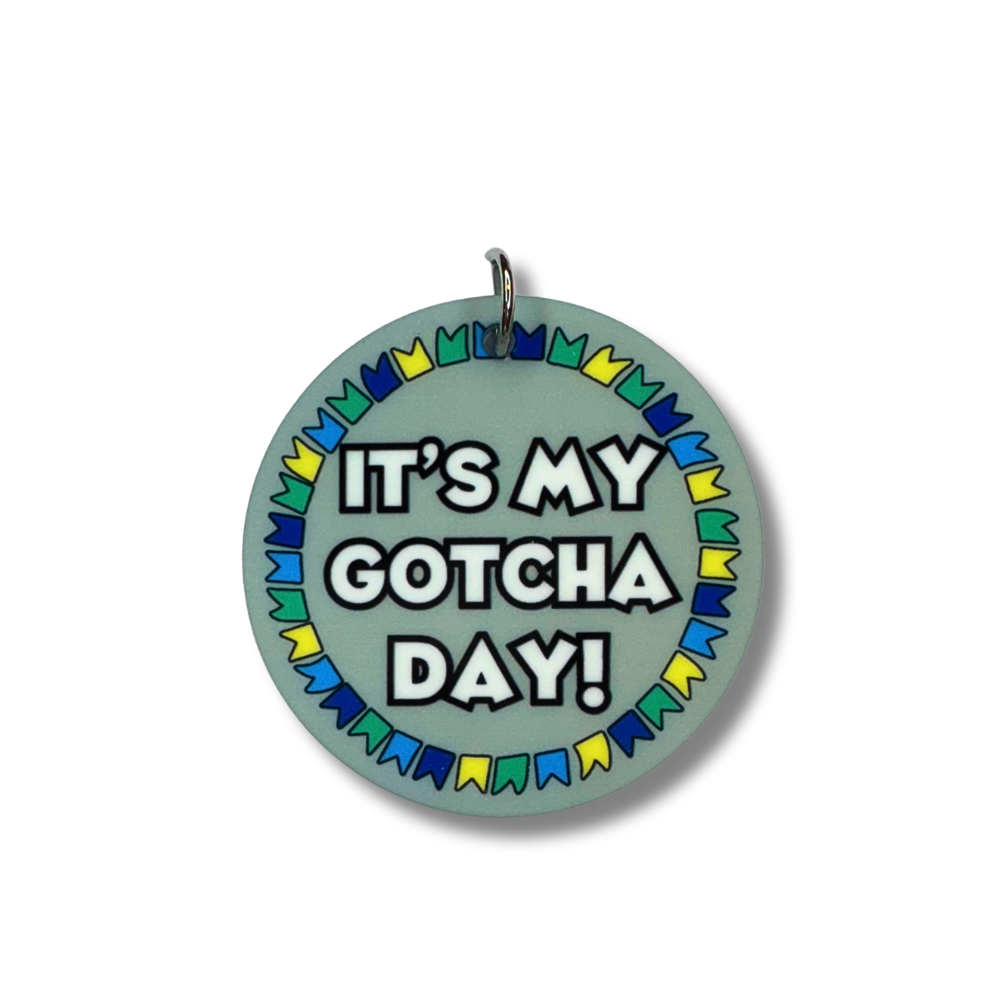 Dog Gotcha Day Collar Charm | Double-Sided Acrylic