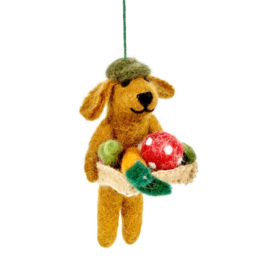 Dog Gardener Ornament | Felt Holiday Decor