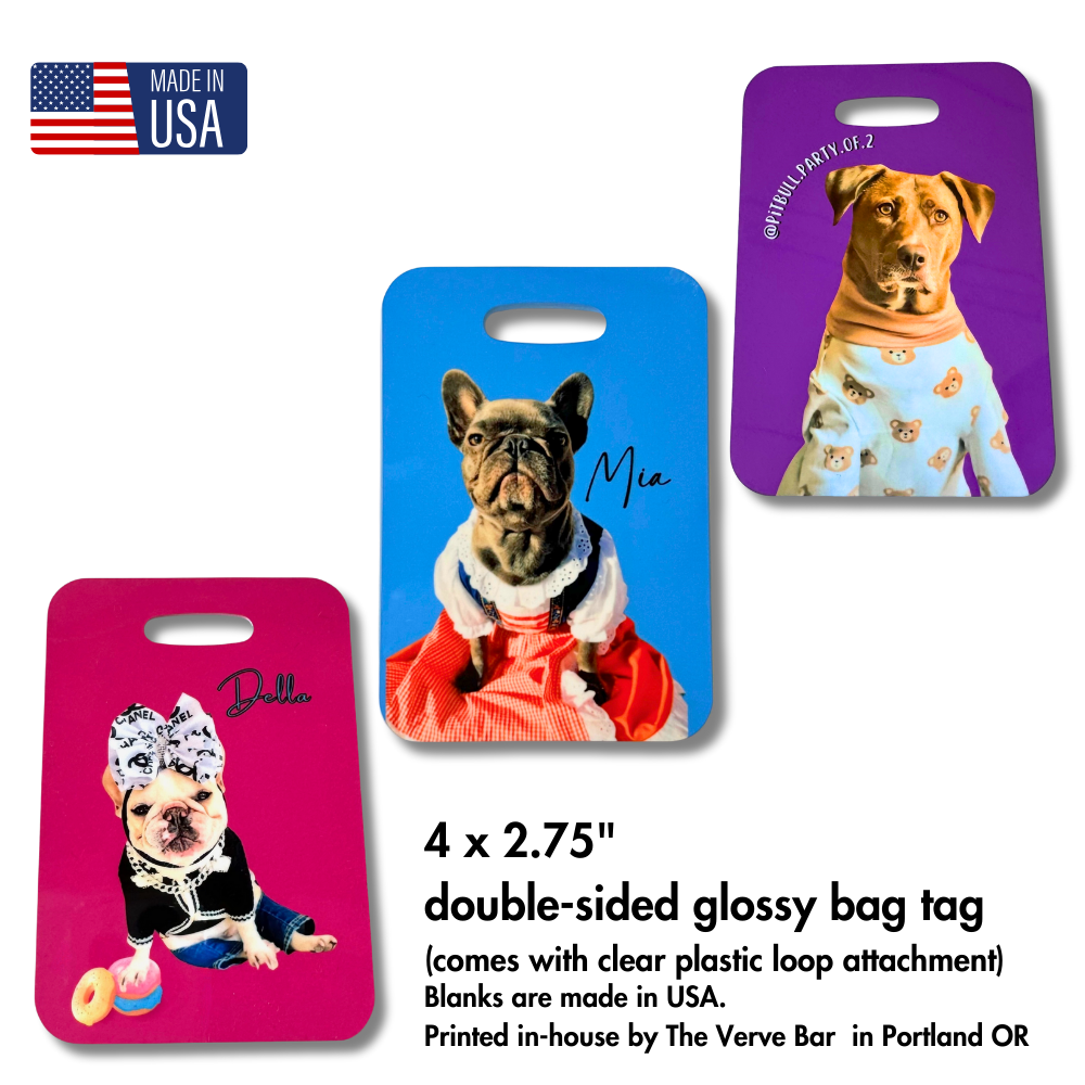 Custom Double-Sided Bag Tag |  Pet Photo Gift