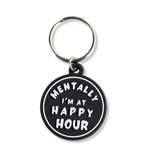 Funny Dog Collar Charm - Mentally I'm at Happy Hour