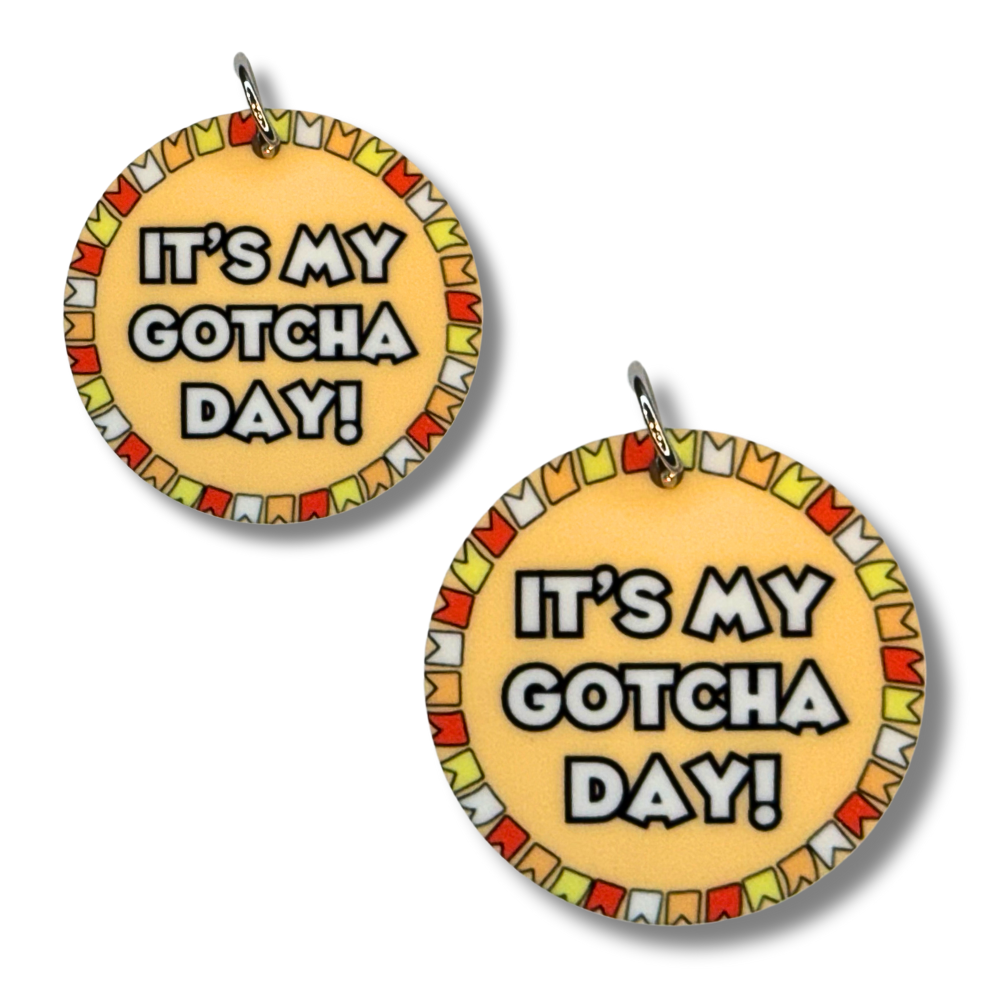 Dog Gotcha Day Collar Charm | Double-Sided Acrylic