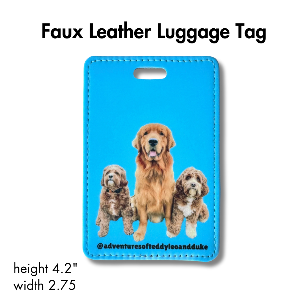 Custom Luggage Tag for Dog Owner | Pet Photo Travel Gift