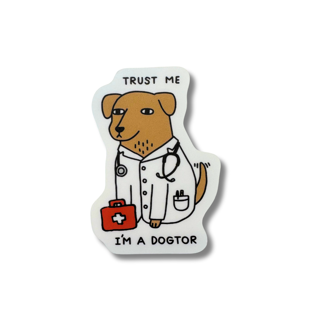 Cute Dogtor Dog Sticker | Doggo Doctor Decal