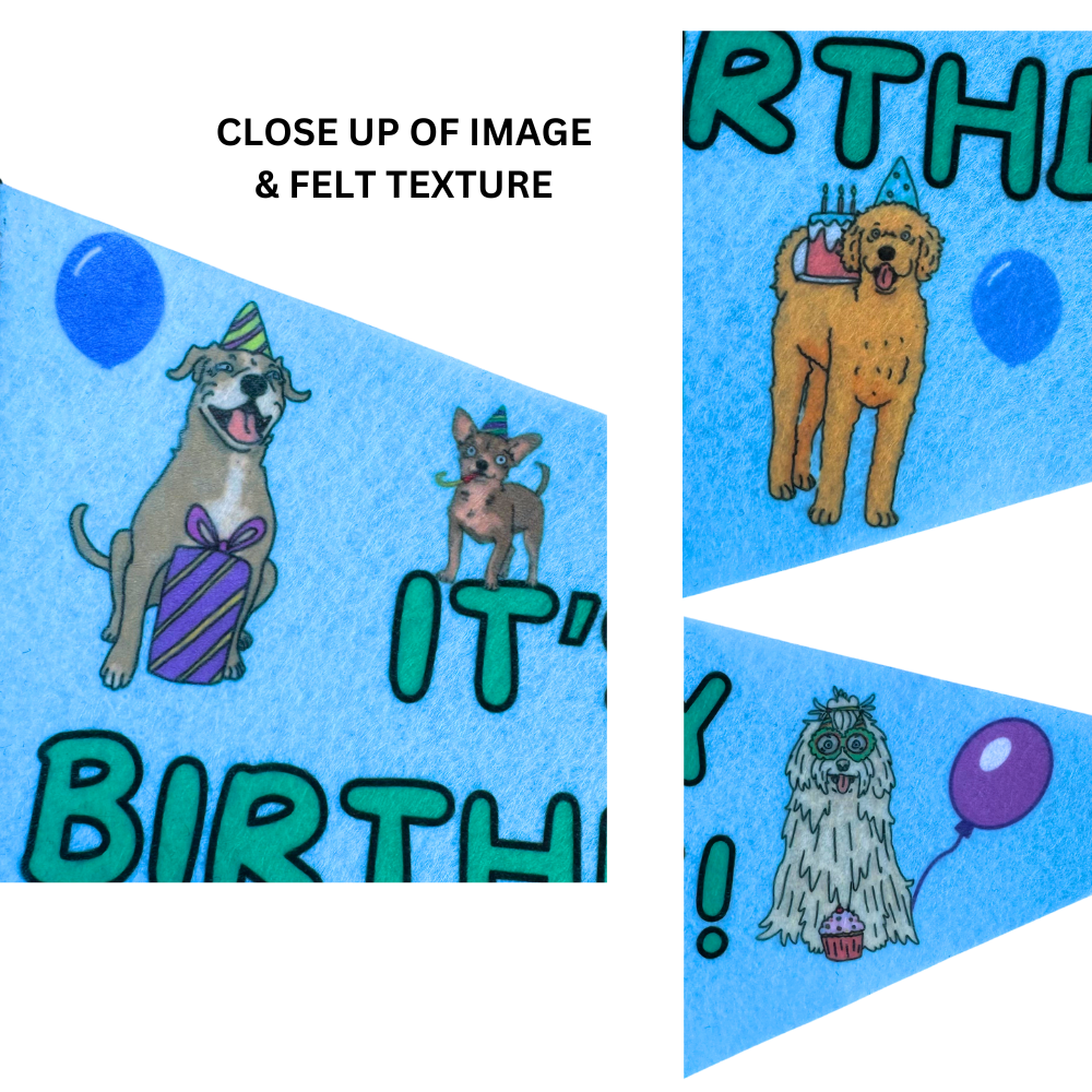Dog Birthday Felt Pennant Banner