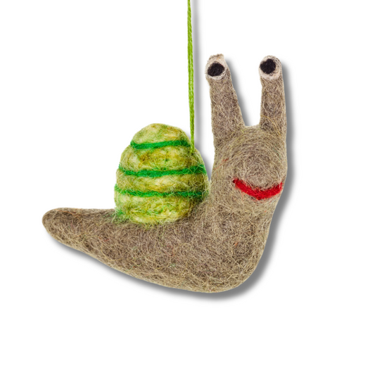 Felt Snail Ornament | Tis the Season for Snail Decor