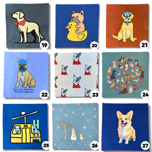 Unique Dog Lover Gift | Fun Lens Cloths Set 3