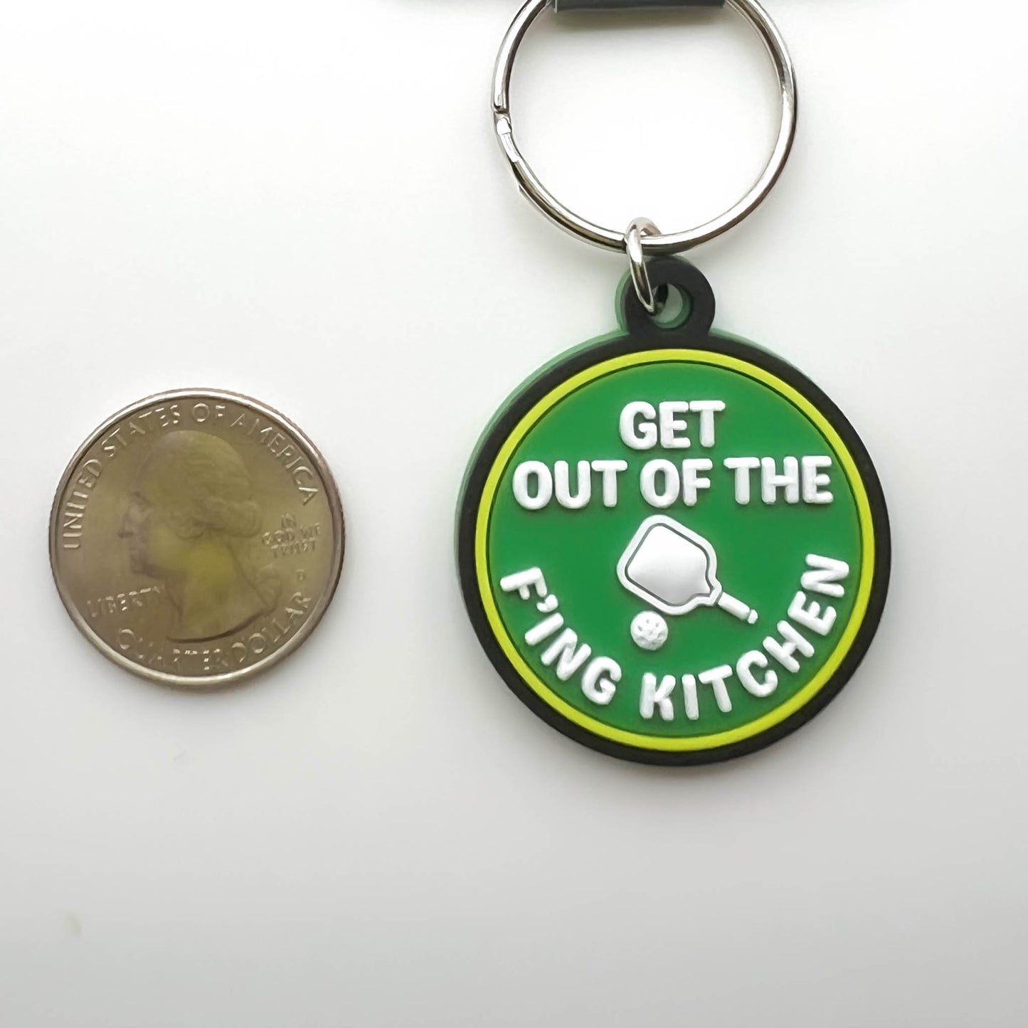 Get Out of the F'ing Kitchen - Funny Pickleball Keychain