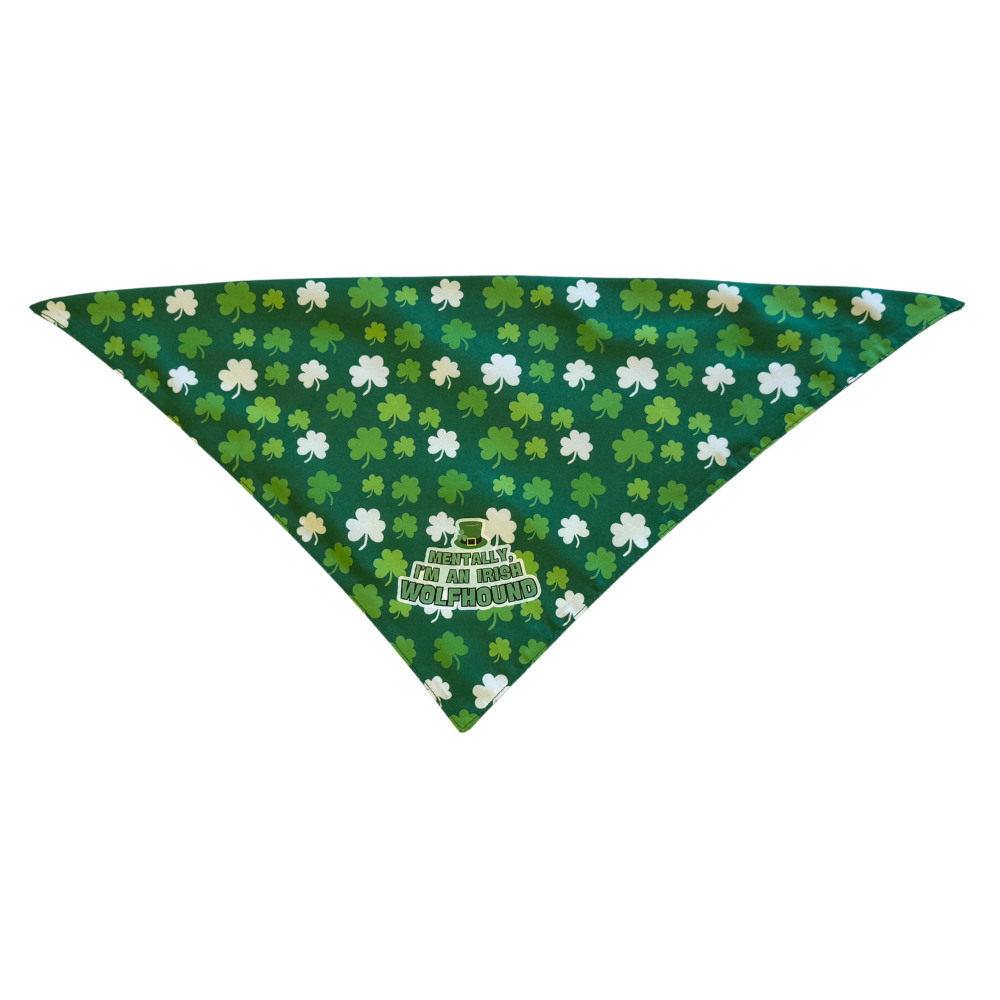 Green Clover St. Patrick's Day Dog Bandanas | 3 Sizes