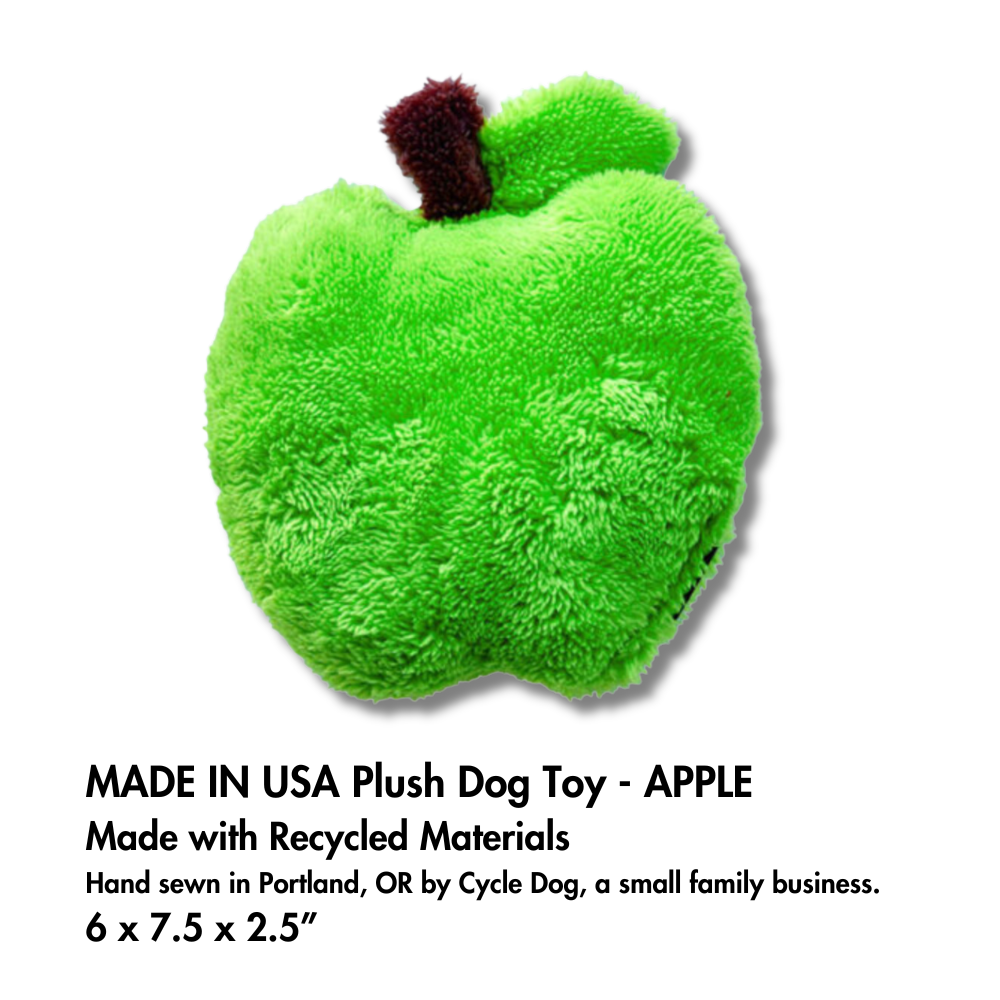 Cycle Dog | Plush Apple Dog Toy